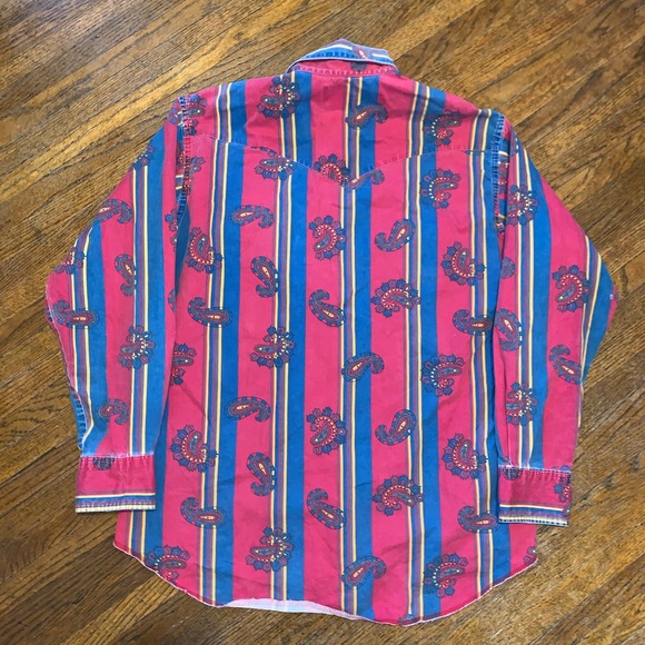 Vintage Wrangler Aztec Western Shirt - Picture 6 of 8